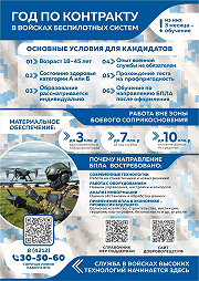 Поступления на военную службу по контракту в войска беспилотных систем Вооруженных Сил Российской Федерации